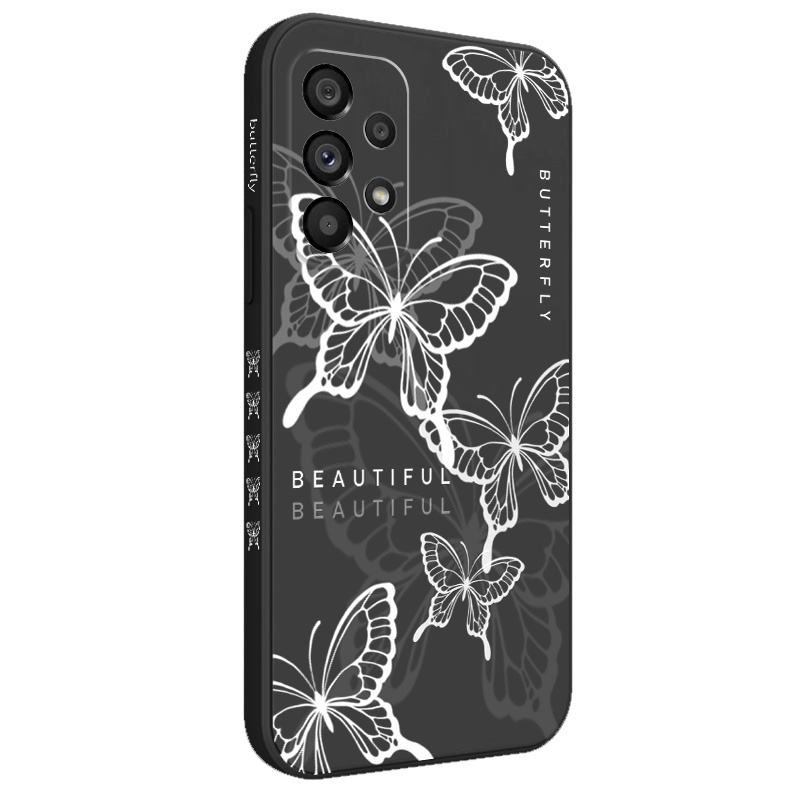 Ốp Điện Thoại Silicone Họa Tiết Bươm Bướm Cho Samsung Galaxy A73 A53 A33 A23 5G