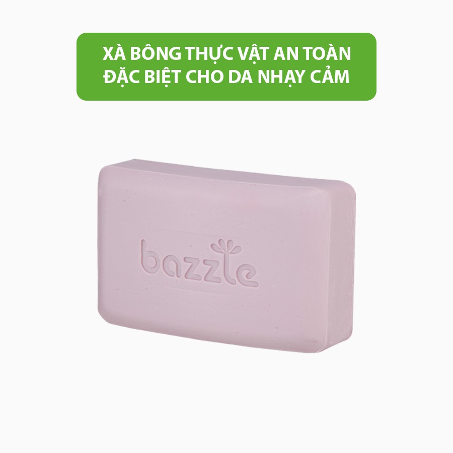 Xà phòng thực vật tinh chất LAVENDER Bazzle Hàn Quốc xà bông thảo dược làm sạch bã nhờn dưỡng ẩm cho da sáng mịn màng