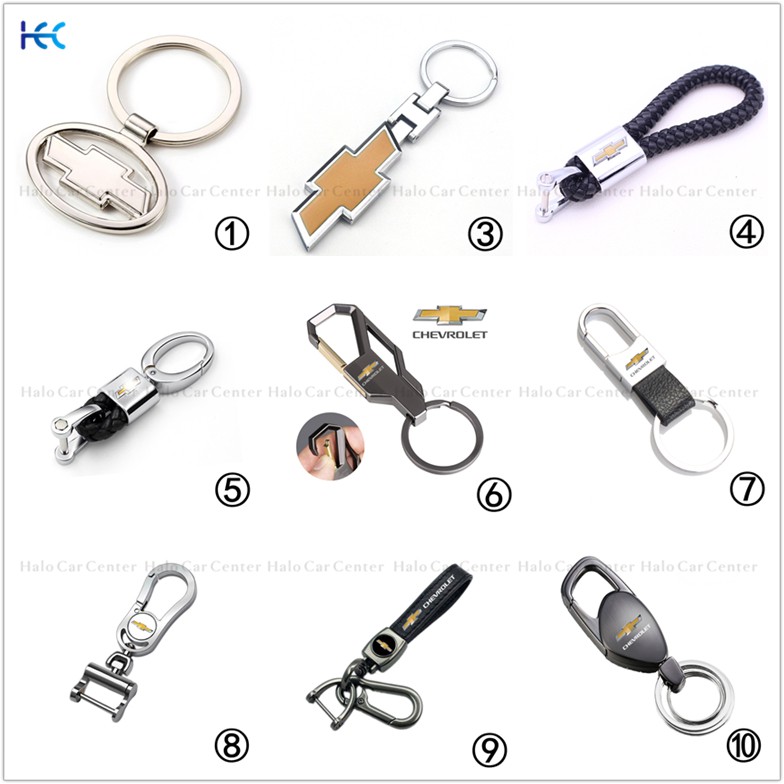 Bộ móc chìa khóa hợp kim kim loại chất lượng cao hình logo xe hơi Chevrolet