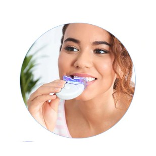 Máy làm trắng răng 20 Munite Dental White sử dụng ánh sáng xanh giúp trắng răng cải thiện ố vàng sau 2 tuần sd