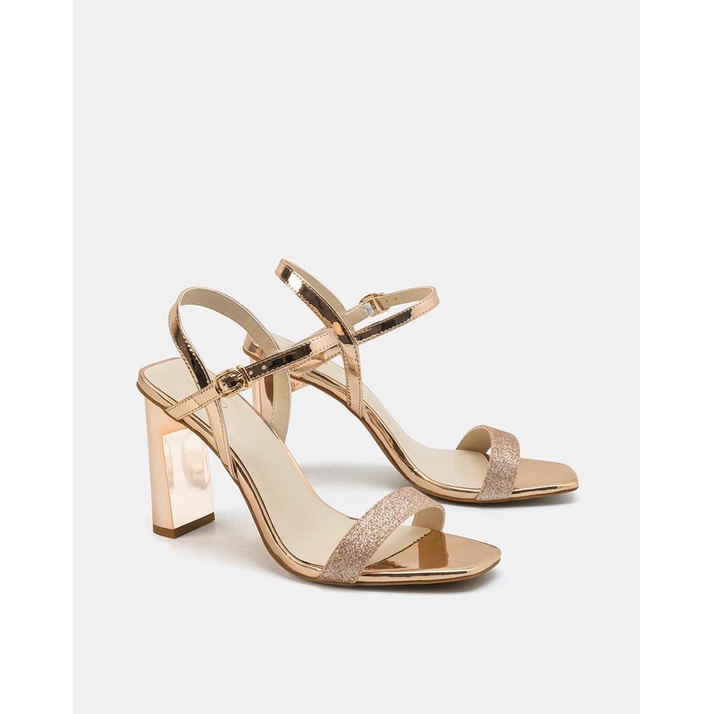 JUNO - Giày Sandal Kim Tuyến Gót Thô - SD11012