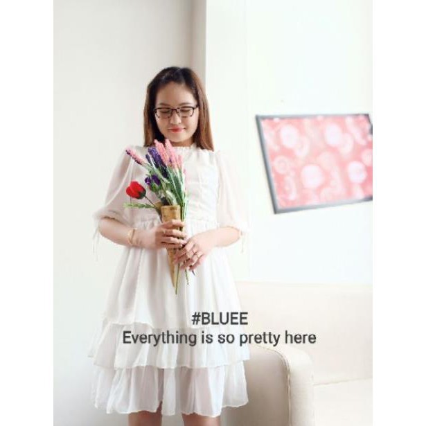 Đầm trắng babydoll bánh bèo dạo phố cực hot [KÈM ẢNH THẬT] | BigBuy360 - bigbuy360.vn