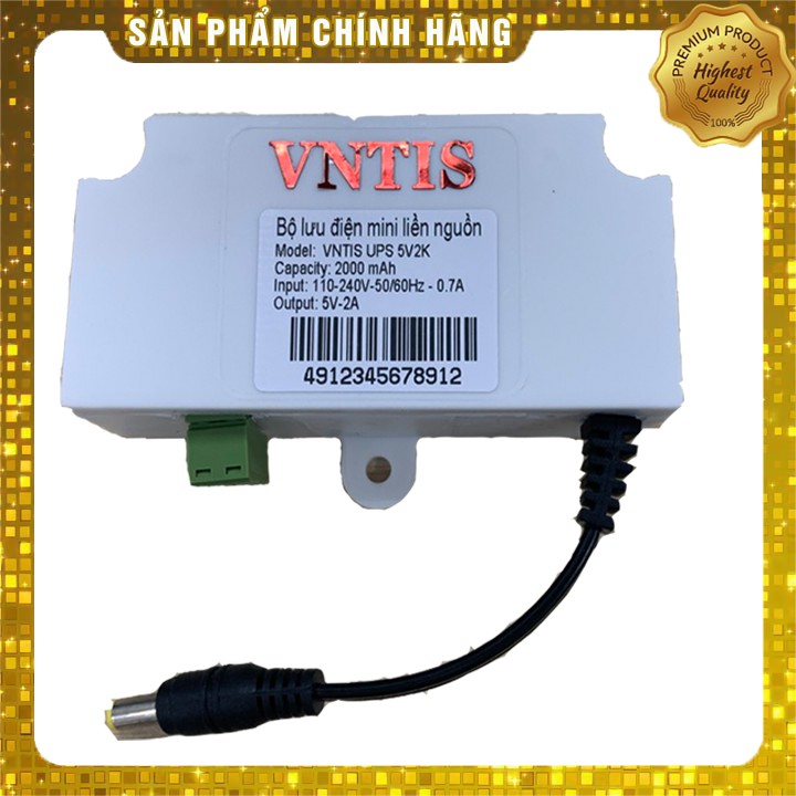 Bộ lưu điện mini liền nguồn VNTIS 5v-2A |bộ lưu điện|bộ lưu điện camera|bộ lưu điện ups|bo luu dien