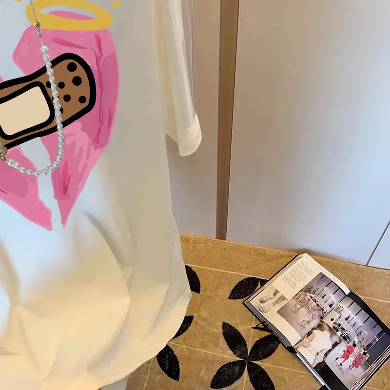 Áo Thun Ngắn Tay Dáng Rộng Thời Trang Mùa Hè Dễ Phối Đồ Dành Cho Nữ