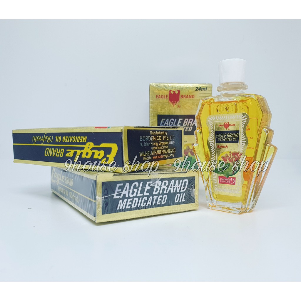 01 Dầu Con Ó VÀNG 24ML Eagle Brand Medicated Oil Refresh (Bạc Hà & Đinh Hương )