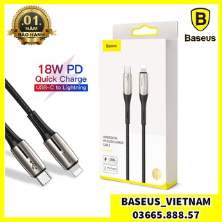 Cáp sạc nhanh PD 18W C to Lightning Baseus dài 1M-2M dây dù chính hãng bảo hành 12 tháng