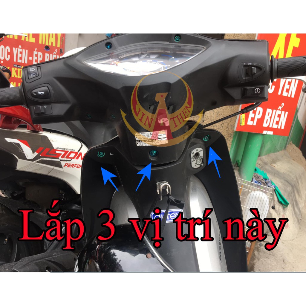 Ốc Dàn Áo Cánh Yếm Trên GR5 Titan Wave a 100,110 2007-2022, Wave 50cc