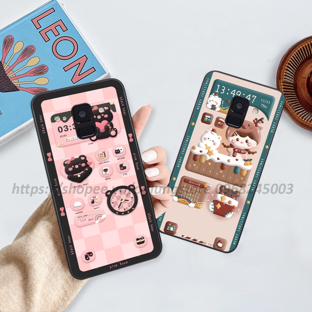Ốp lưng Samsung A6 2018/ A6 Plus/ A8 2018/ A8 Plus/ J8 in hình 3D gấu,thỏ cute dễ thương