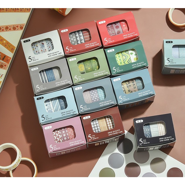 Băng keo giấy washi tape dễ thương