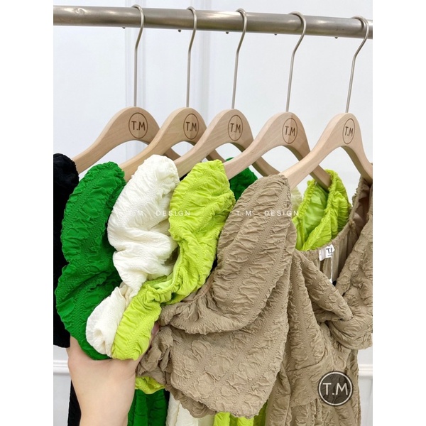 ĐẦM XỐP MIDI XOÈ TAY BỒNG XHYGIMI (Kèm ảnh thật)
