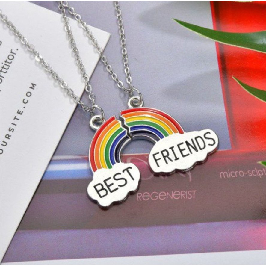 Dây chuyền mặt CẦU VỒNG BEST FRIENDS vòng cổ tình bạn nam nữ unisex dễ thương