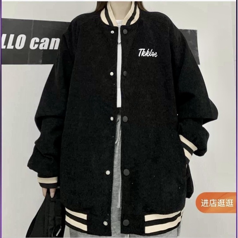 Áo Khoác Nhung Gân Form Rộng Chữ Nhỏ Cực Đẹp (FREE SHIP/Hàng Sẵn)