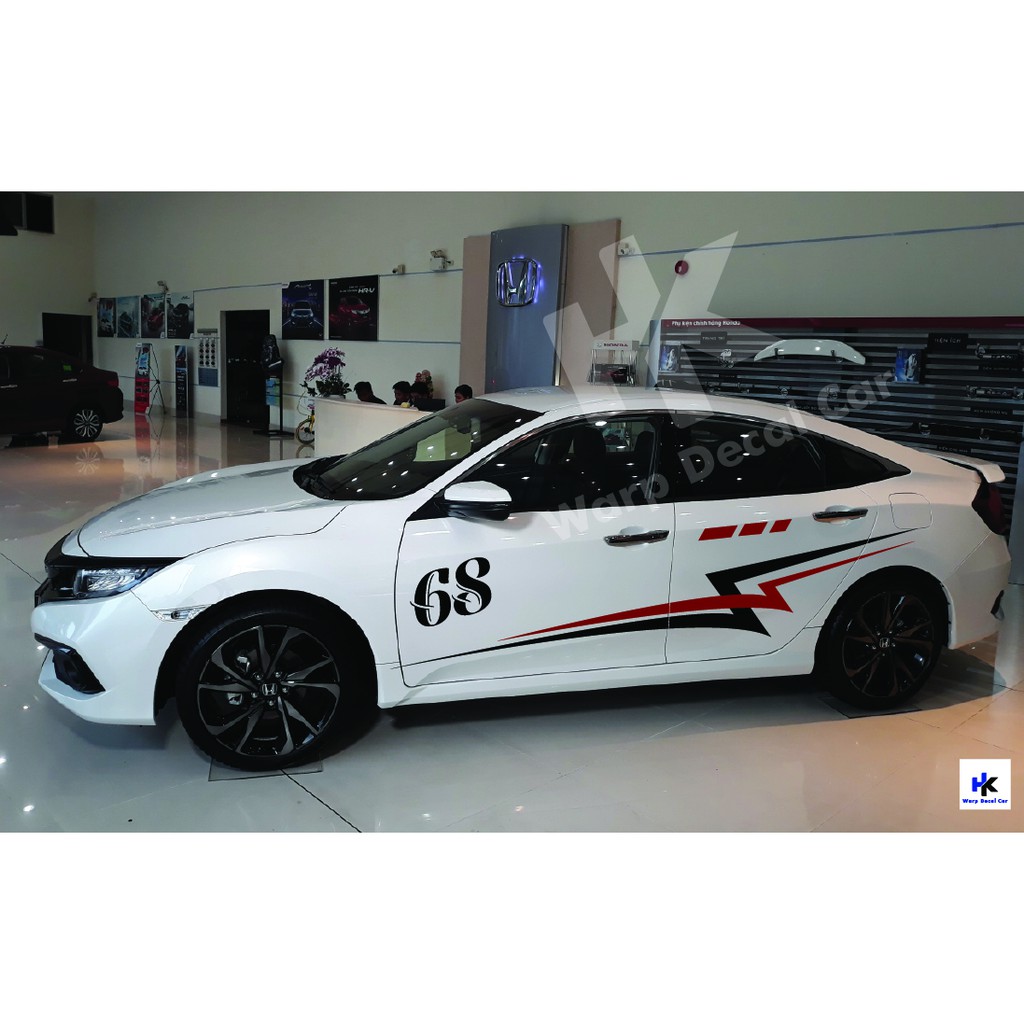 Tem xe civic phong cách thể thao - decal civic