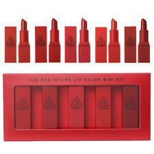[ CHÍNH HÃNG 100%] Set son 3CE Red Recipe Color Mini Kit
