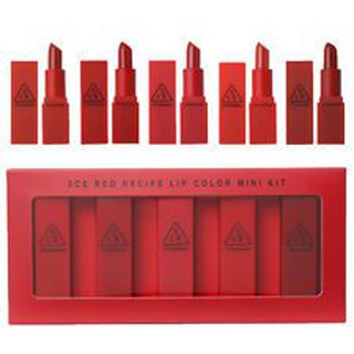 [ CHÍNH HÃNG 100%] Set son 3CE Red Recipe Color Mini Kit