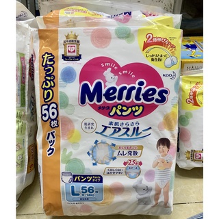 Tã quần Merries size L- 56 miếng