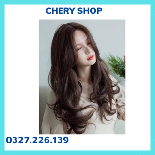 Tóc giả nguyên đầu 2 mái bay xoăn tự nhiên 💄 FREESHIP 💄tóc nguyên đầu 2201 - tặng kem lưới