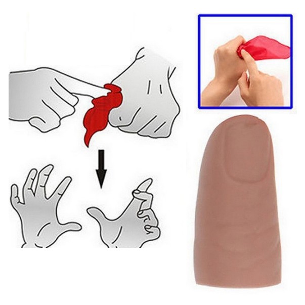 Ảo thuật ngón tay cứng, thumbtip nhựa cao cấp trắng đẹp giống thật