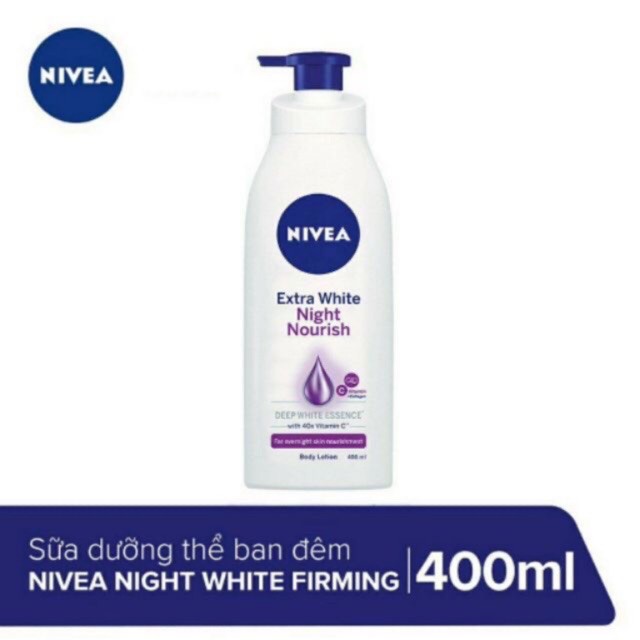 Sữa dưỡng thể Nivea Night White chai 400ml