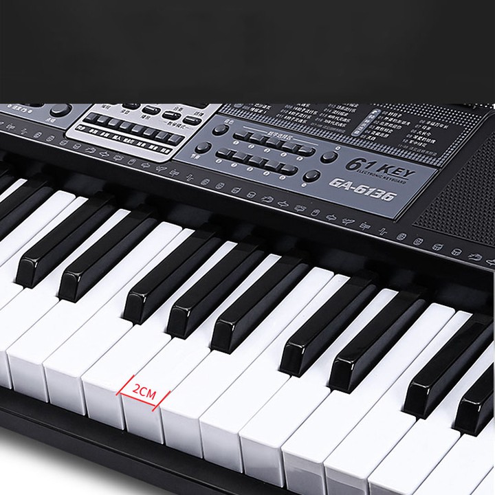 Đàn Piano Electronic Keyboard 61 Phím kèm phụ kiện giá đỡ nhạc, mic, sạc điện cho người mới chơi - Đàn organ  VT128