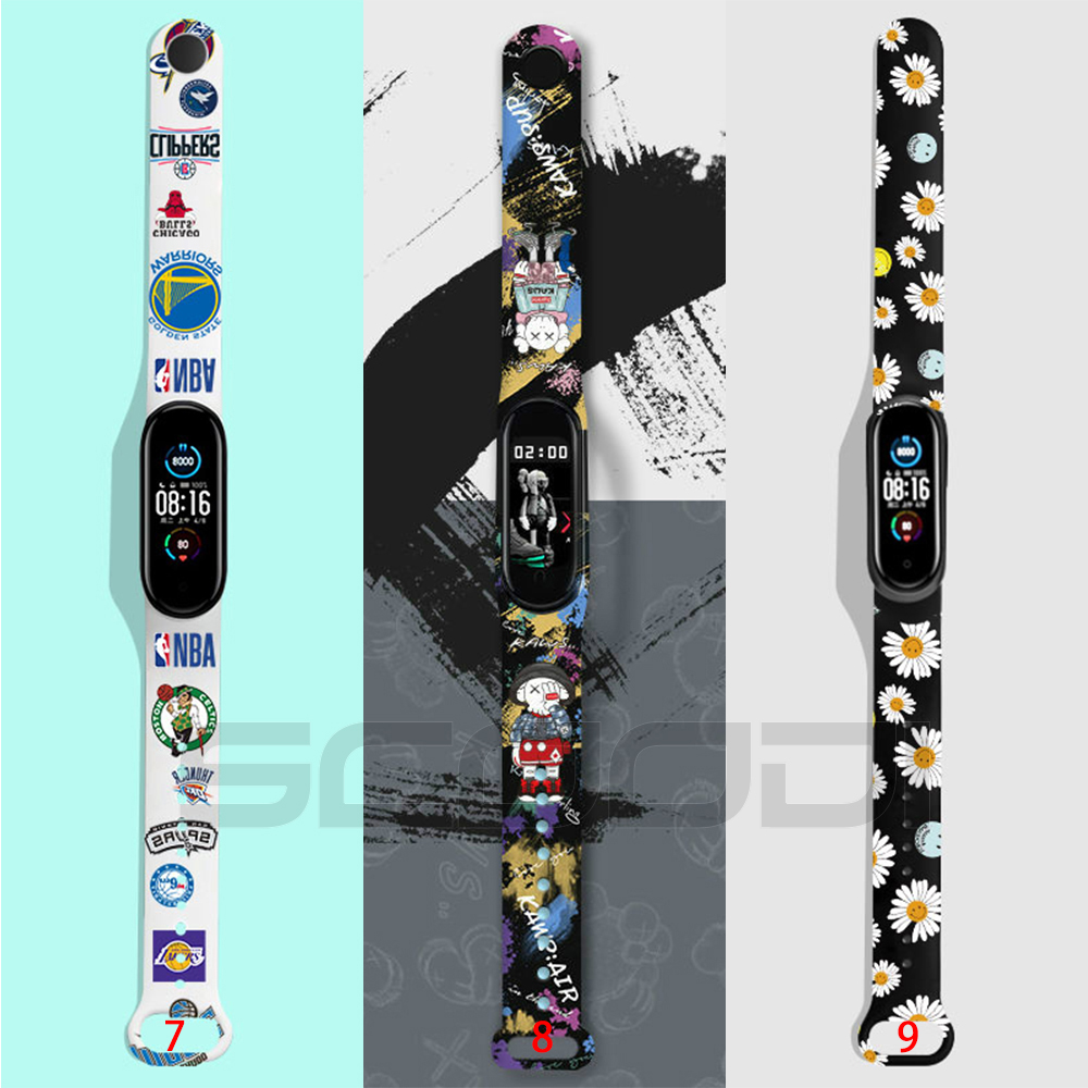 Dây Đeo Silicon Thời Trang Cho Đồng Hồ Thông Minh Xiaomi Mi Band 6 5 4 3 miband 6 5 4 3 NFC