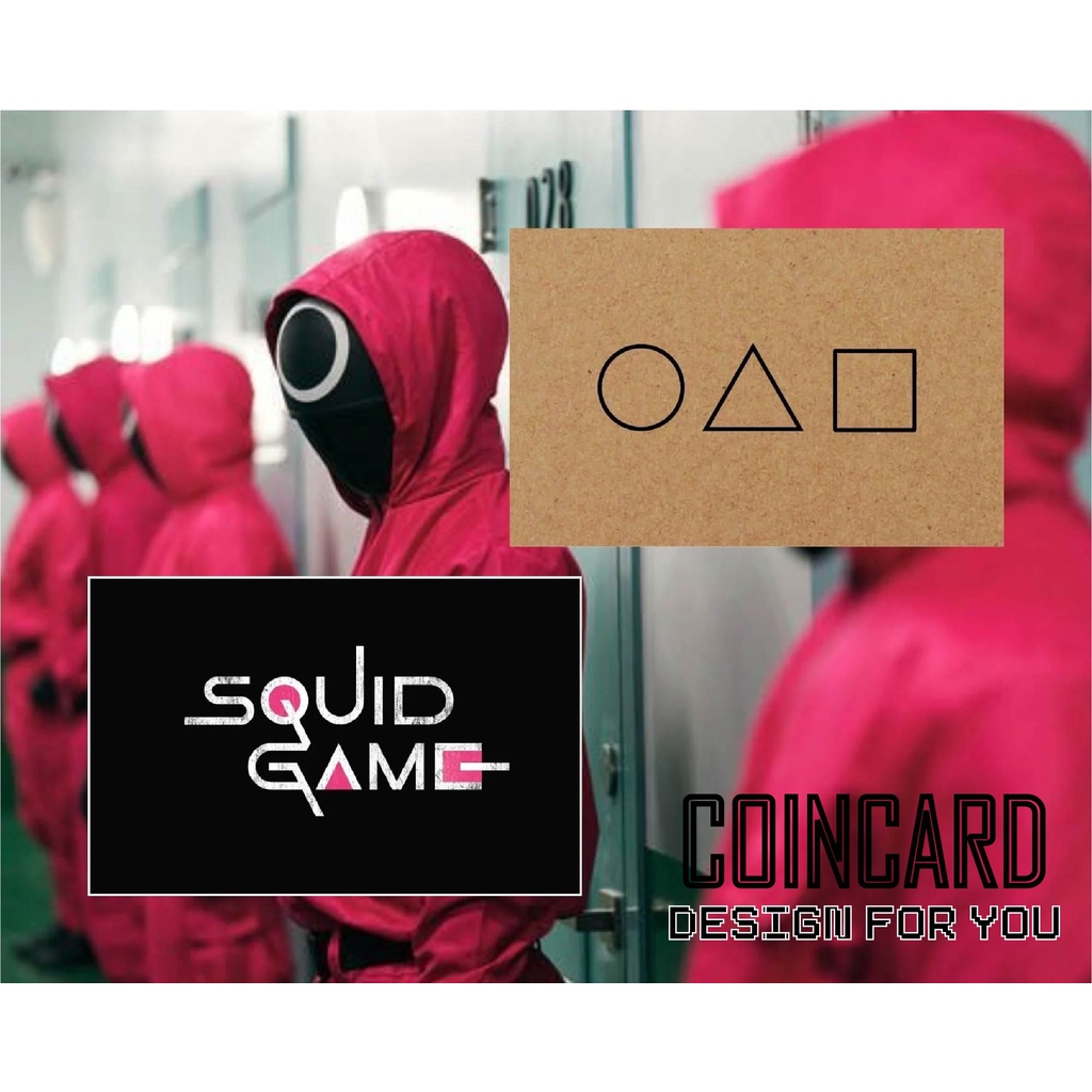 Squid Game Invitation Card (️ Decal dán Thẻ ATM, debit, thẻ từ, thẻ chung cư, bảo vệ thẻ) | Dán thẻ ATM COINCARD