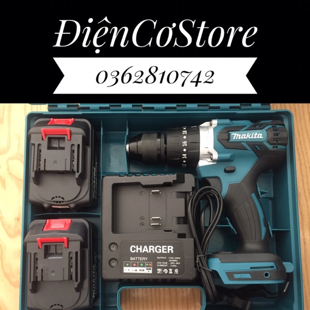 Máy khoan pin Makita 3 chức năng không chổi than