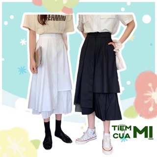 Chân Váy Xòe , Uzallang lệch vạt 2 màu