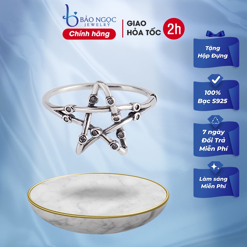 Nhẫn Bạc Nữ S925 Thiết Kế Hình Ngôi Sao May Mắn N1750 - Bảo Ngọc Jewelry