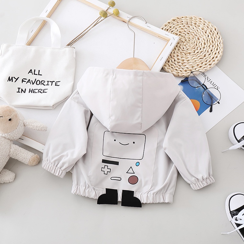 Áo Khoác Họa Tiết Hoạt Hình Phong Cách Hàn Quốc Thời Trang Thu Đông Dành Cho Trẻ