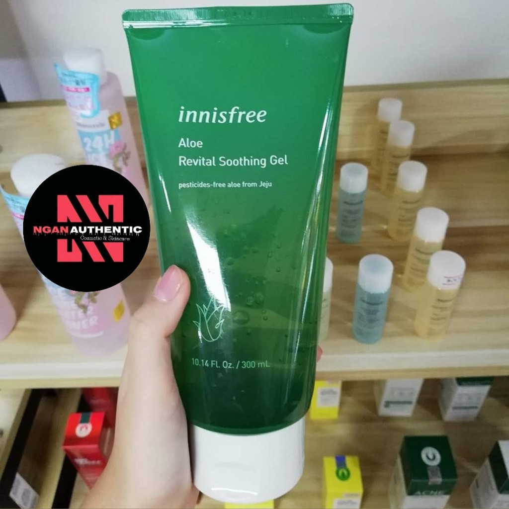 [Chính hãng] Gel dưỡng ẩm đa năng từ nha đam hữu cơ Innisfree Aloe Revital Soothing Gel 300ml