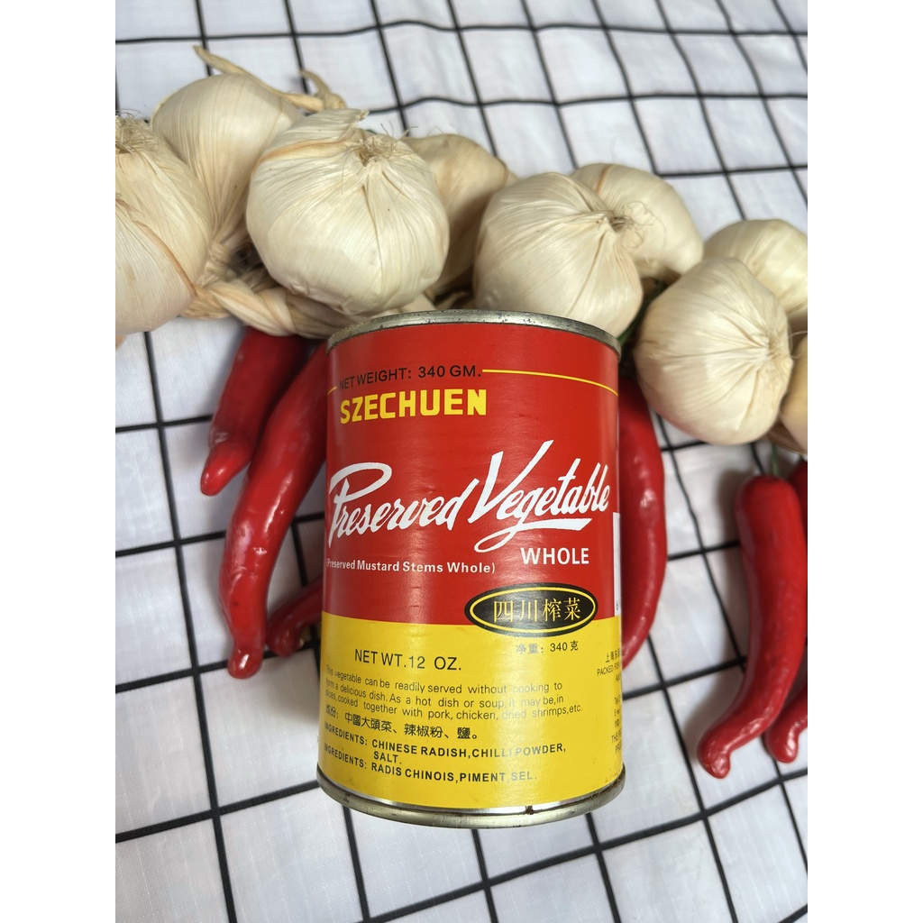 CẢI TỨ XUYÊN  CẢI LON ĐÓNG HỘP 340GRAM