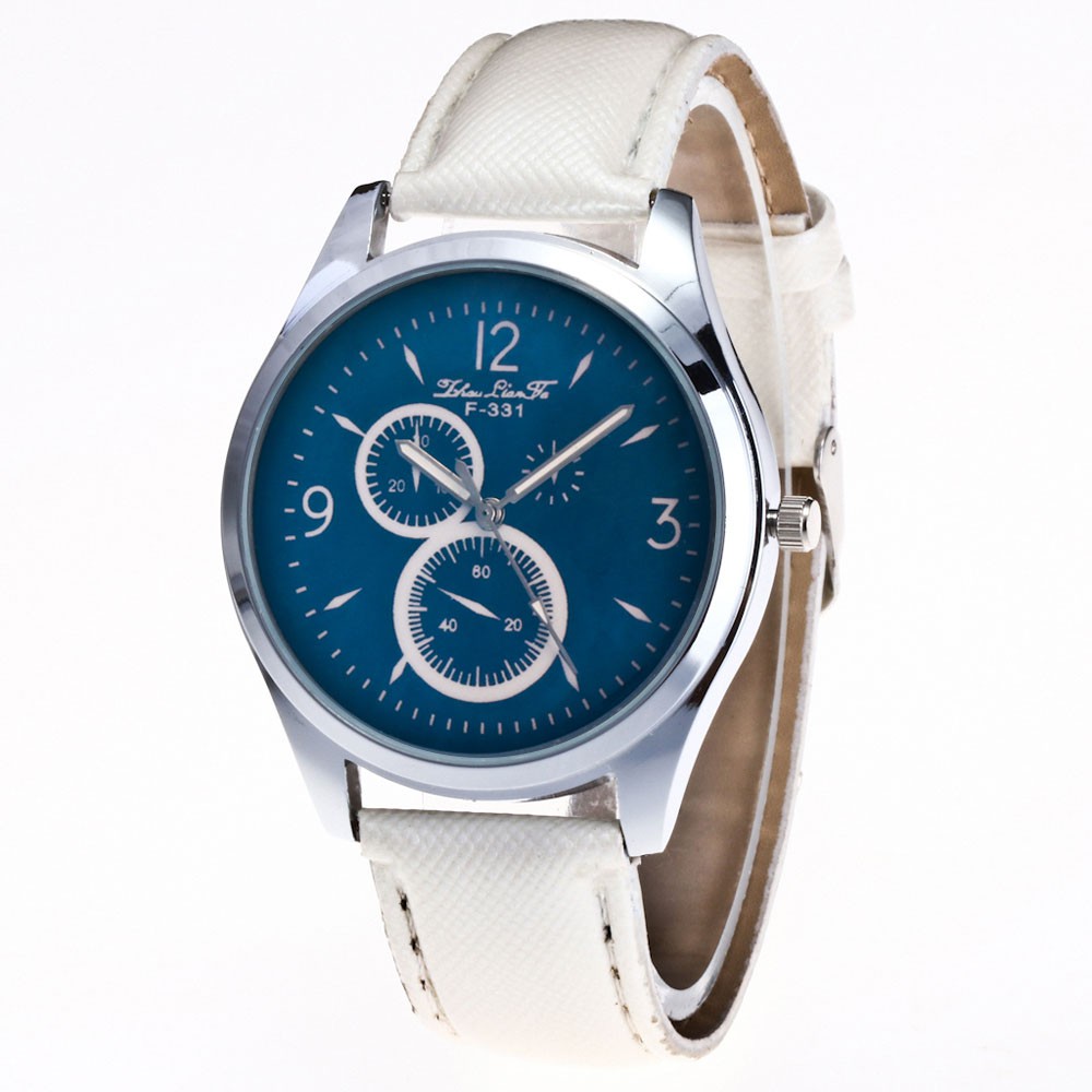 leather strap velvet ladies watch crystal band