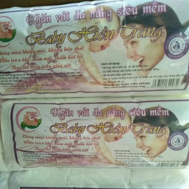 Sỉ 16 gói khăn vải khô đa năng Hiền trang (250g)