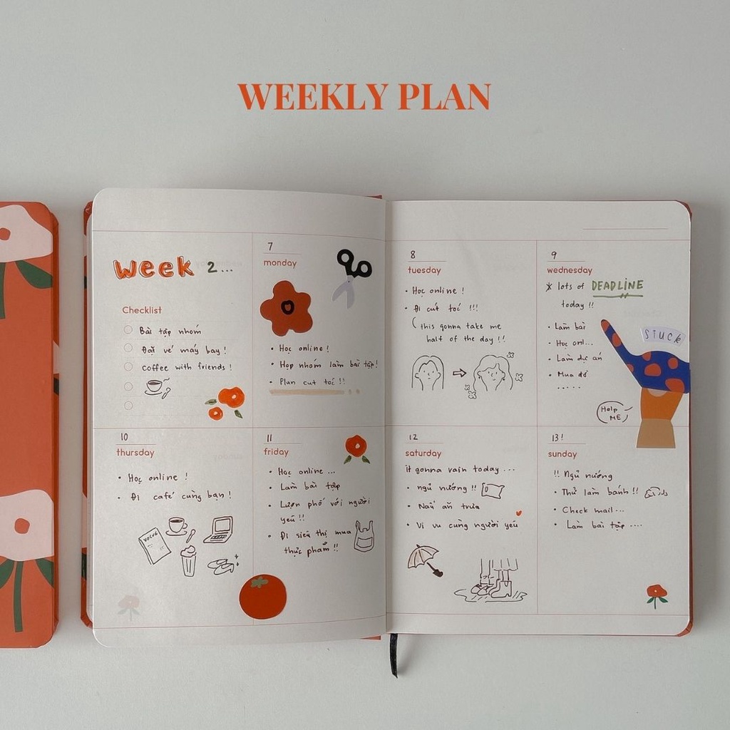 Sổ lịch Crabit Planner 2022 Special Edition - Hoa đỏ