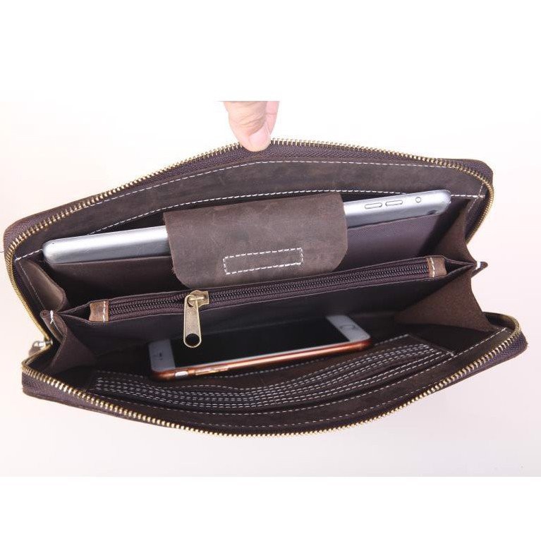 CLUTCH CẦM TAY KIÊM TÚI ĐEO CHÉO NAM DA BÒ SÁP CAO CẤP - 1022836