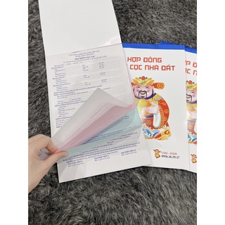 3 SỔ ĐẶT CỌC nhà đất Thần Tài loại 3 liên - MẪU MỚI NHẤT 2022