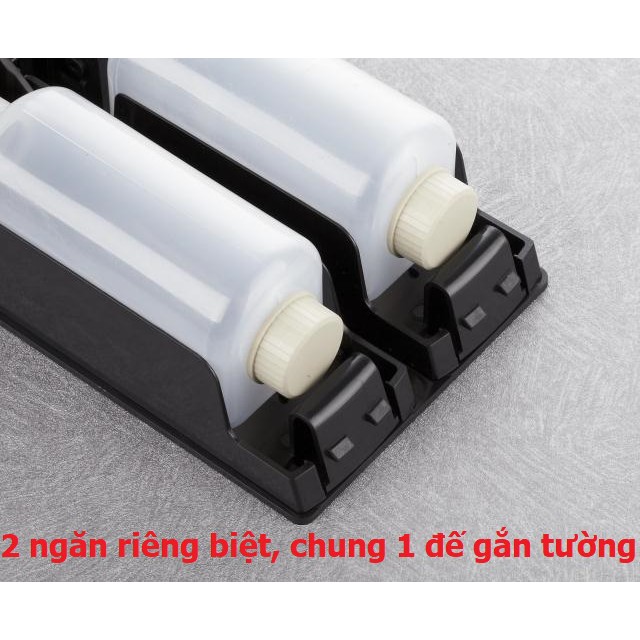 Hộp đựng dầu gội, sữa tắm, nước rửa tay gắn tường đôi SZ06, nhựa plastic