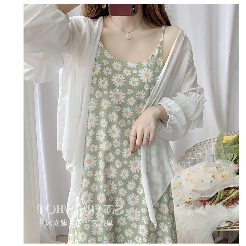 (ORDER) Áo cardigan voan khoác ngoài cổ bẻ thắt nơ trước ngực điệu đà nhẹ nhàng nữ tính