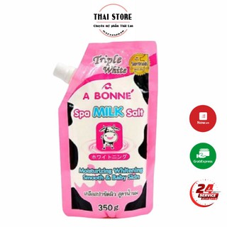 Muối Tắm Sữa Bò Tẩy Tế Bào Chết A BONNÉ Spa Milk Salt Thái Lan 350g 💖HOT SALE💖