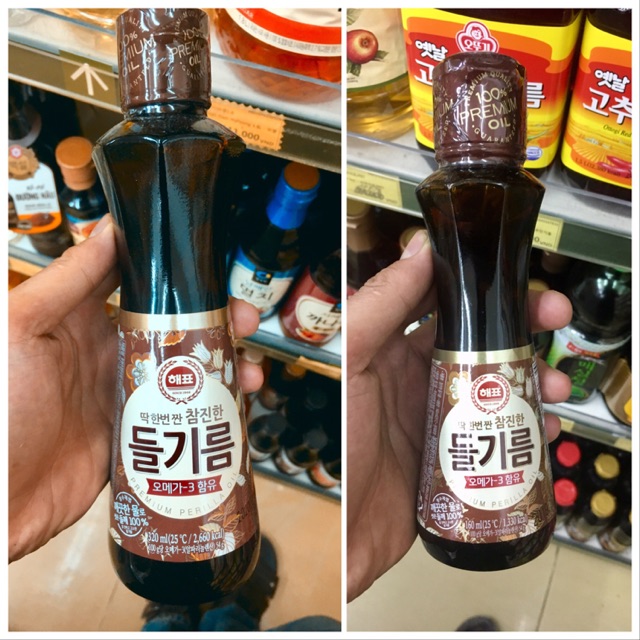 Dầu hạt cây lá vừng Sajo Hàn Quốc Chai 160ml/320ml (alifoodmart)