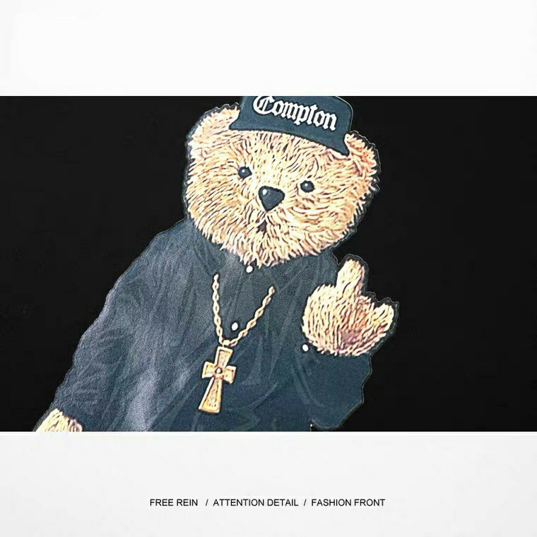 Áo sweater nam nữ HeyBig Áo nỉ lót lông dài tay form rộng unisex in hình Gấu HipHop