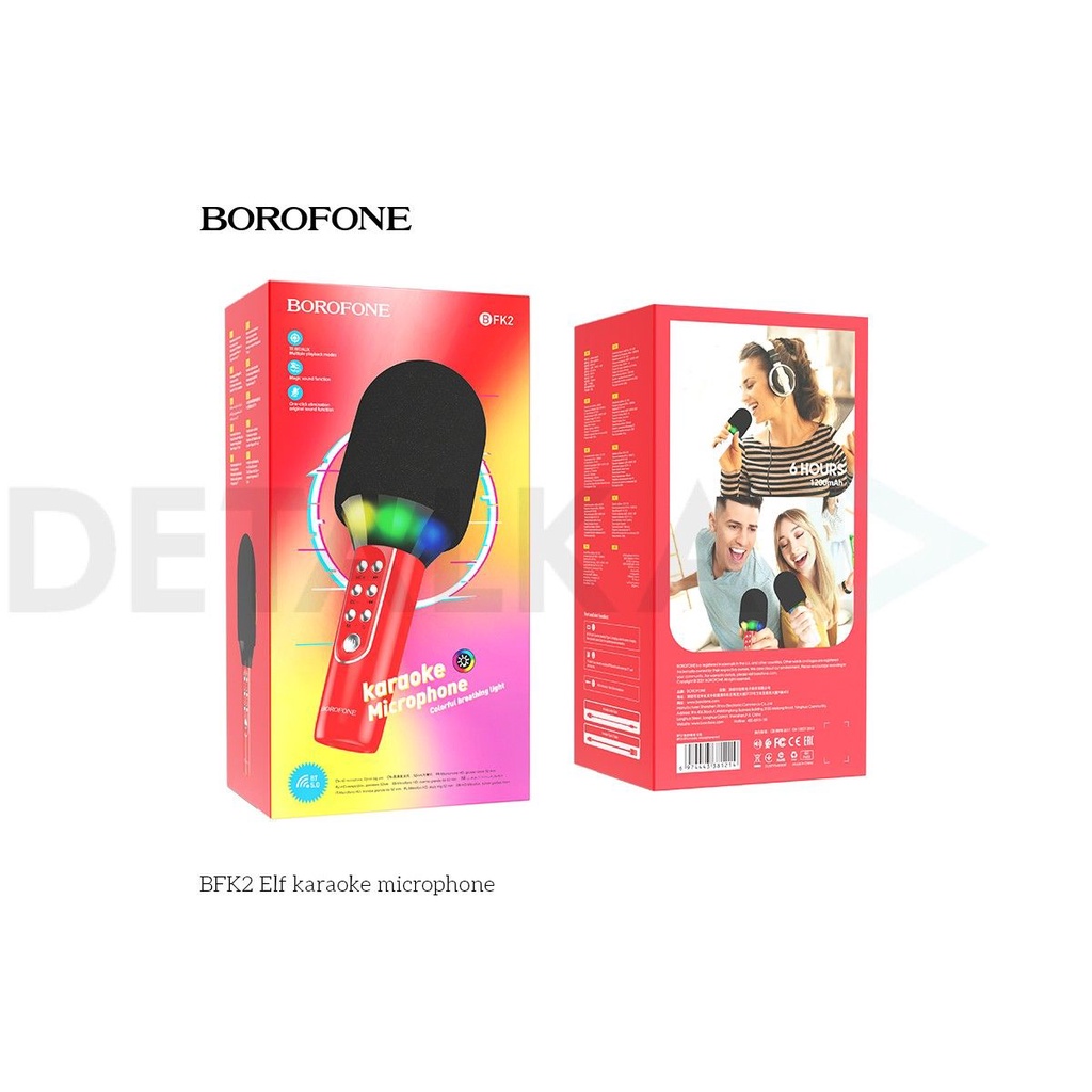 Karaoke kiêm loa cầm tay Borofone BFK2 (Chính hãng, BH 1 năm)