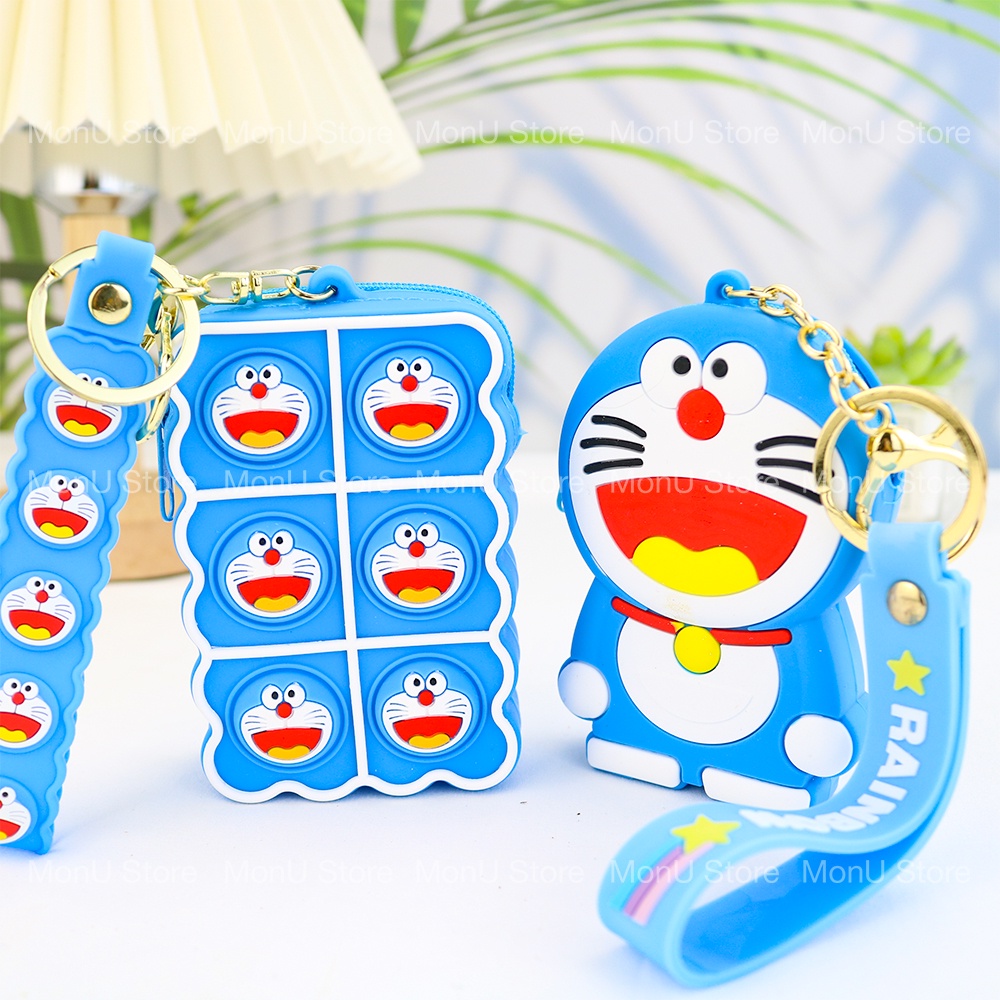 Móc khóa hình cái bóp silicon DORAEMON DOREMON dễ thương cute MON0344