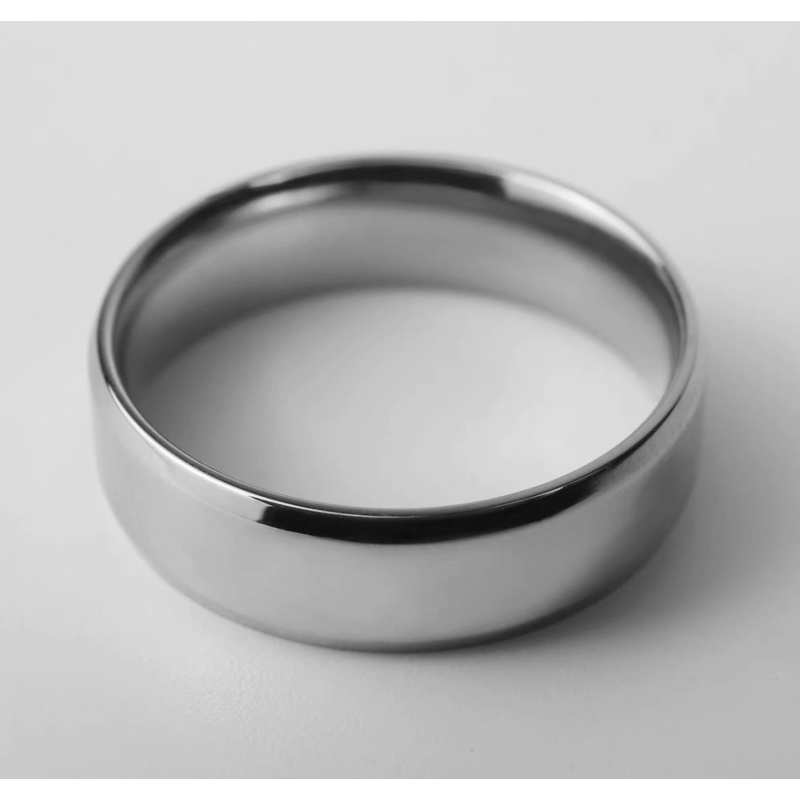 Nhẫn Trơn Unisex Nam Nữ Thép Không Gỉ Vát Cạnh Thời Trang Hàn Quốc Bts thép titan Phong Cách Đơn Giản