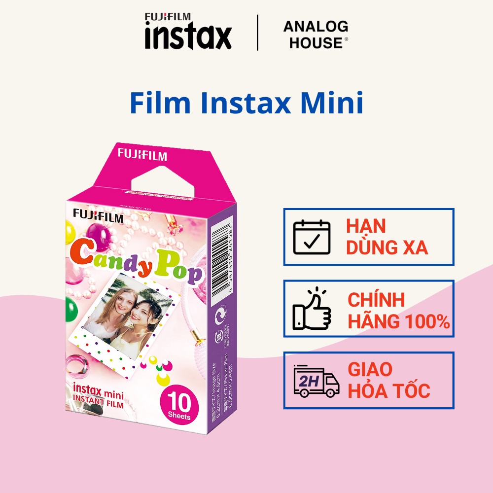 FILM INSTAX MINI Viền CandyPop FUJIFILM dùng cho máy ảnh chụp lấy liền