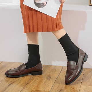 Giày Lười Da Mềm Phong Cách vintage Thời Trang Cho Nữ