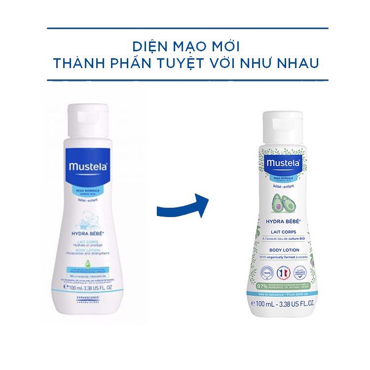 Lotion Dưỡng Thể Da Thường Mustela Hydra Bebe Body Lotion