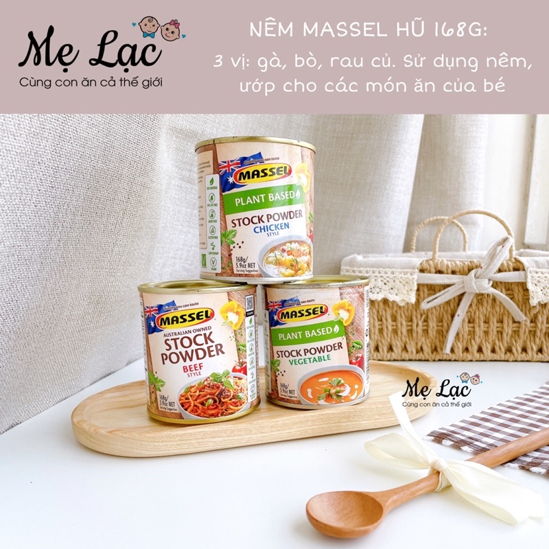 Nêm Massel gà, bò, rau củ cho bé ăn dặm vô cùng thơm ngon