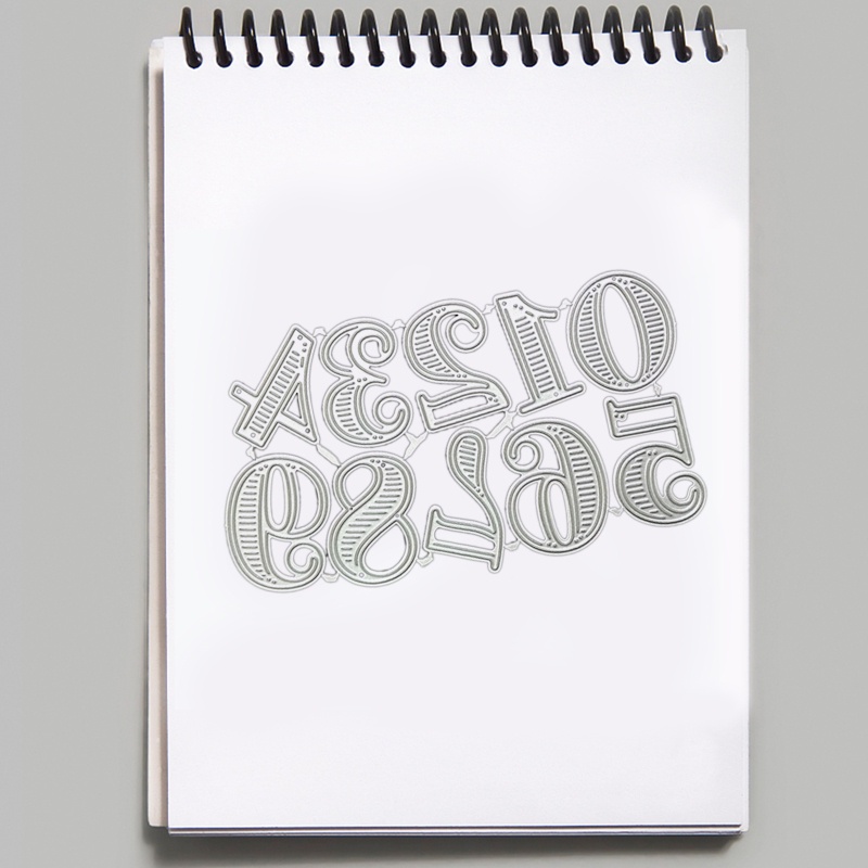 Khuôn Cắt Giấy Kim Loại Hình Chữ Số 0-9